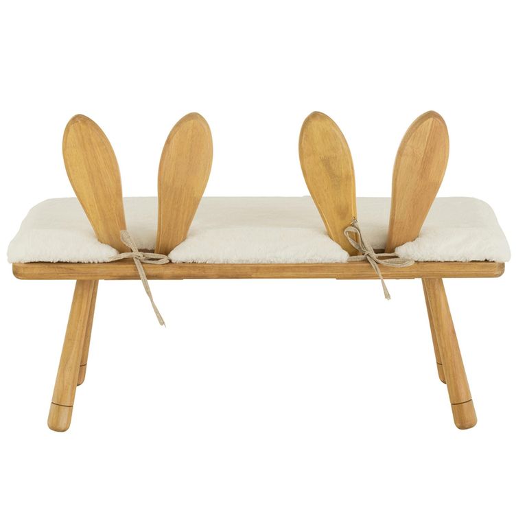 Bunny Ear Kids Chair - Set of 2 - Natural and White - Wood