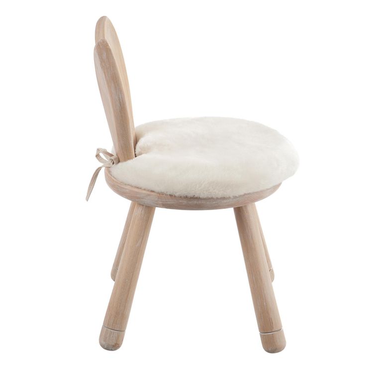 Rabbit Ears Kids Chair - Set of 2 - Natural and White - Wood