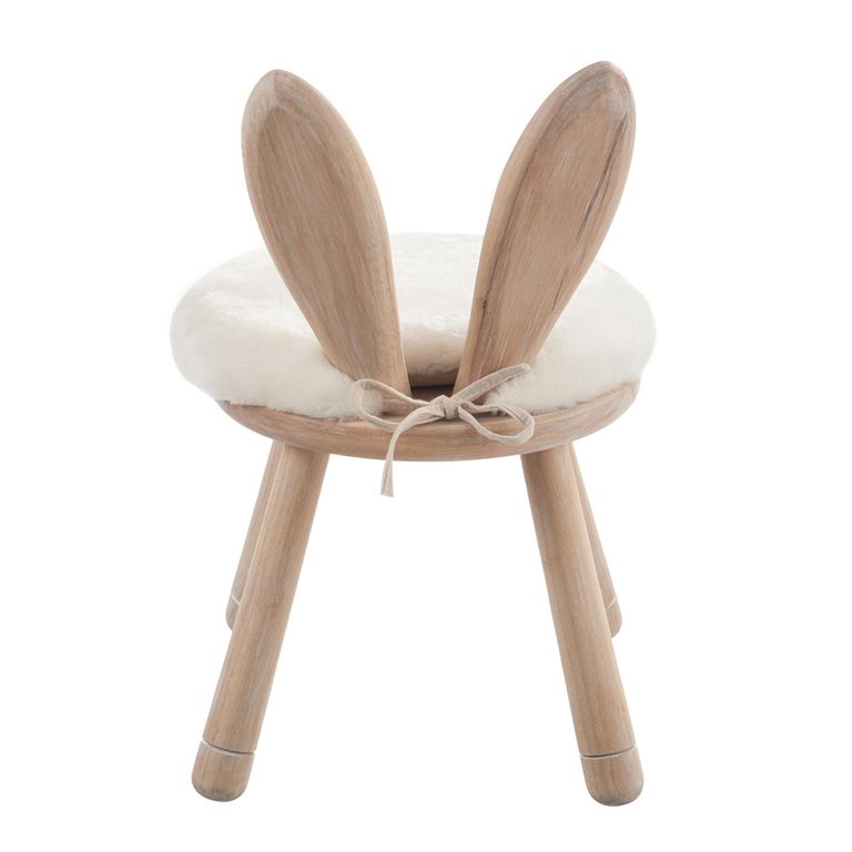 Rabbit Ears Kids Chair - Set of 2 - Natural and White - Wood