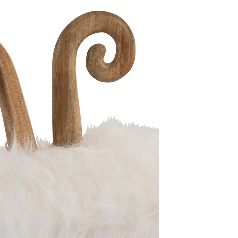 Sheep Ears Kids Chair - Set of 2 - Natural and White - Wood