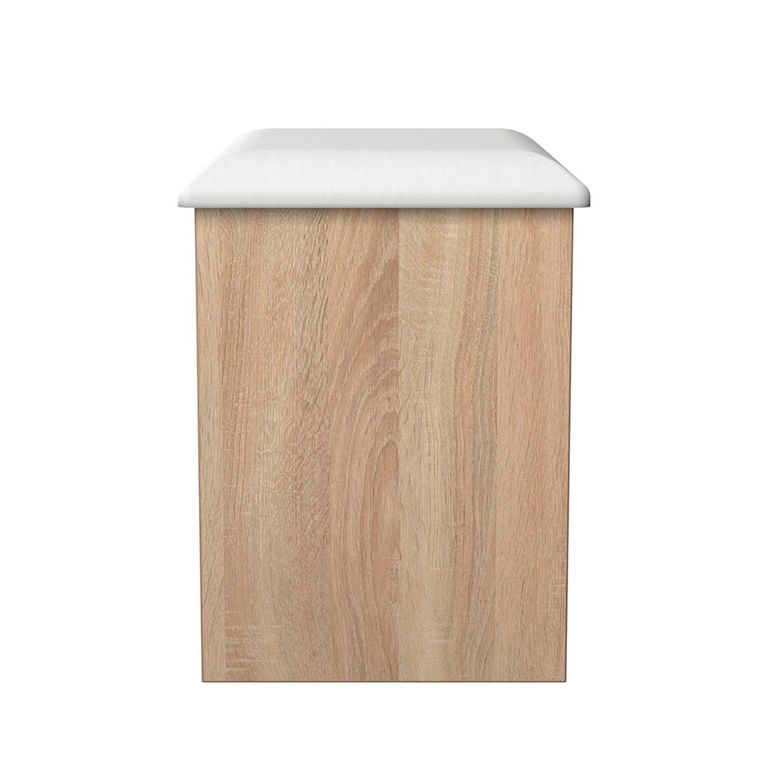 Milan Dressing Stool - Padded - Oak