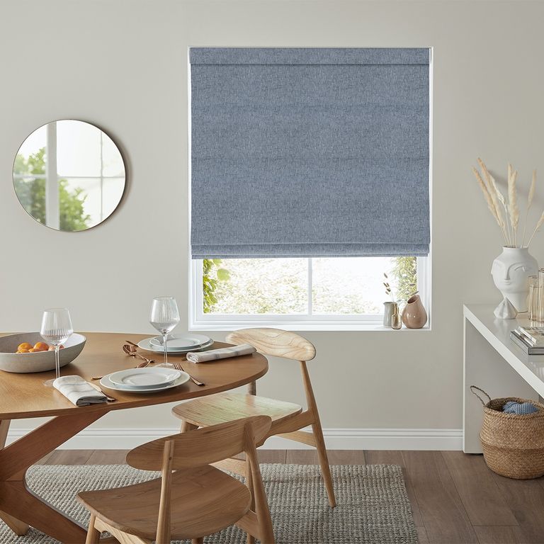 Defoe Roman Blind - Indigo