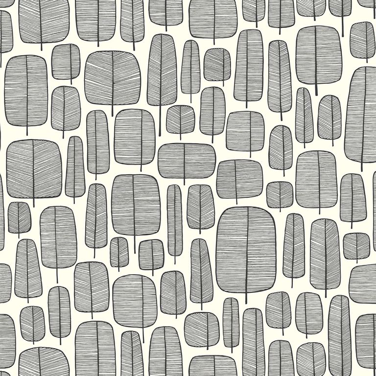 MissPrint Roller Blind - Little Trees Monochrome