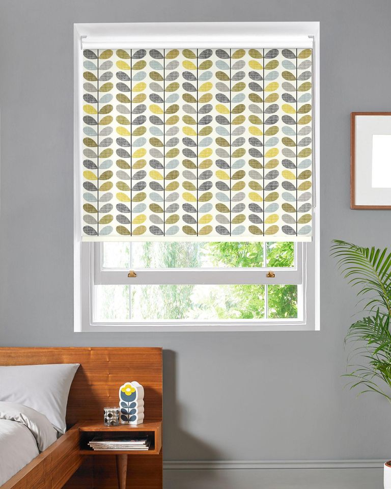 Scribble Stem Roller Blind - Seagrass and Duck Egg