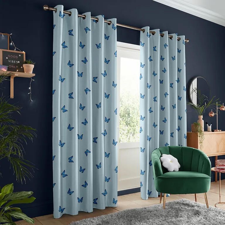 Clearance - Skinny Dip Curtain - Butterfly Blue - FSS14526