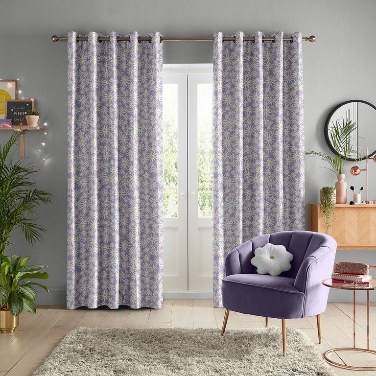 Skinny Dip Curtain - Daisy Lilac