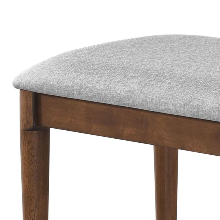 Orlando Padded Dining Bench  Walnut and Fabric