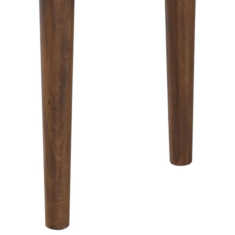 Orlando Padded Dining Bench  Walnut and Fabric