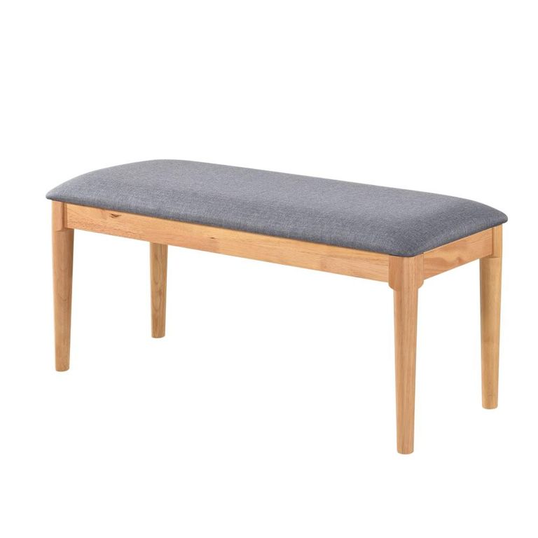 Orlando Padded Dining Bench Oak and Fabric