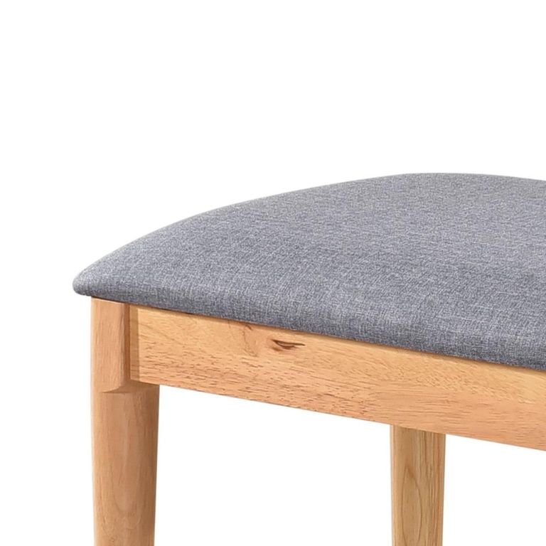 Orlando Padded Dining Bench Oak and Fabric