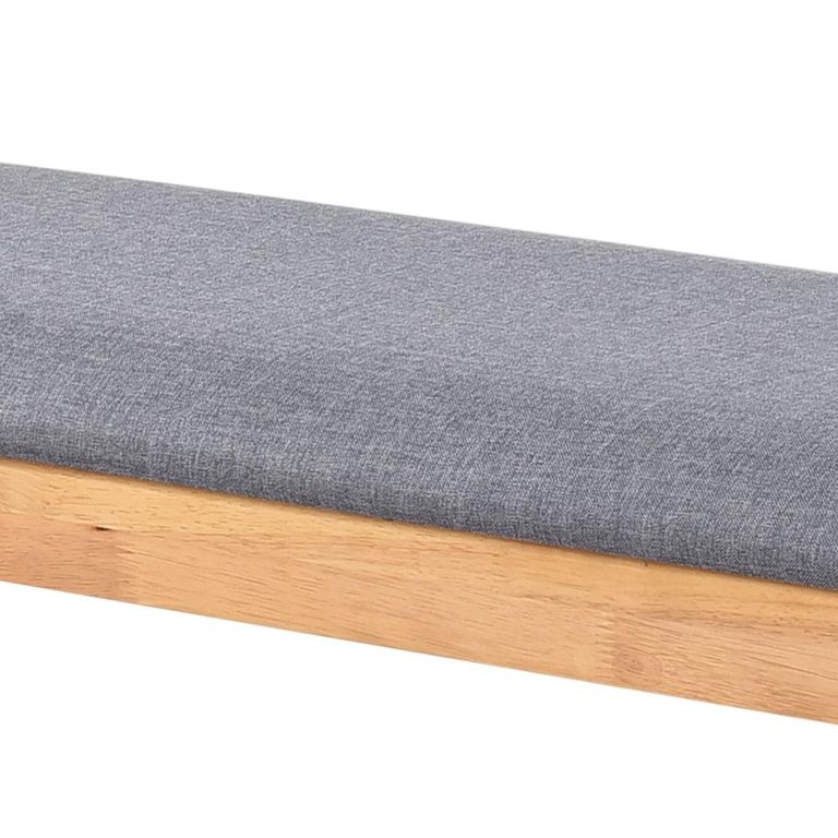 Orlando Padded Dining Bench Oak and Fabric