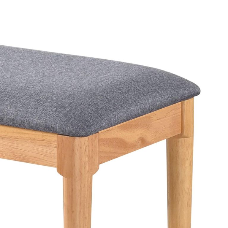 Orlando Padded Dining Bench Oak and Fabric