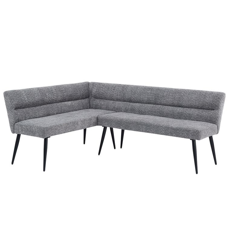 Monza Corner Dining Bench - Grey Fabric - LHF