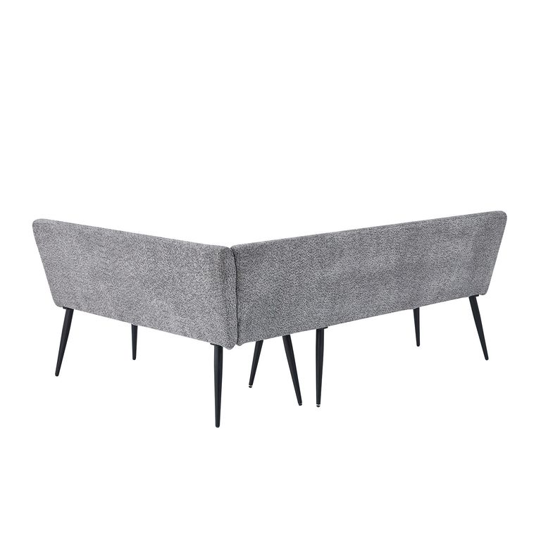 Monza Corner Dining Bench - Grey Fabric - LHF