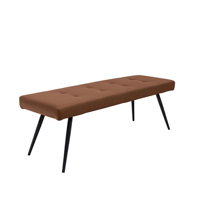 Fontana Dining Bench - Tan Faux Leather