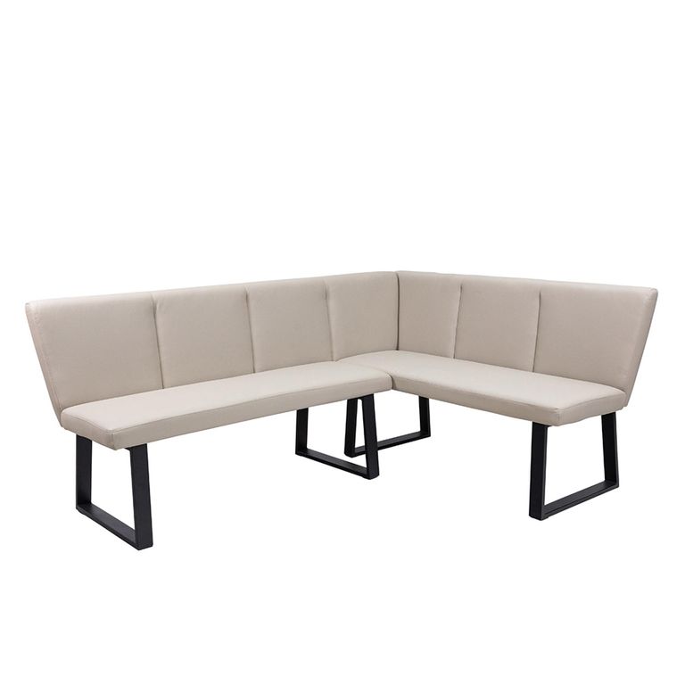 Westin Corner Dining Bench - Stone Faux Leather