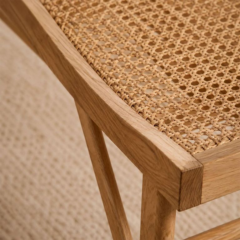 Elodie Dining Bench - Natural - Rattan and Solid Ash