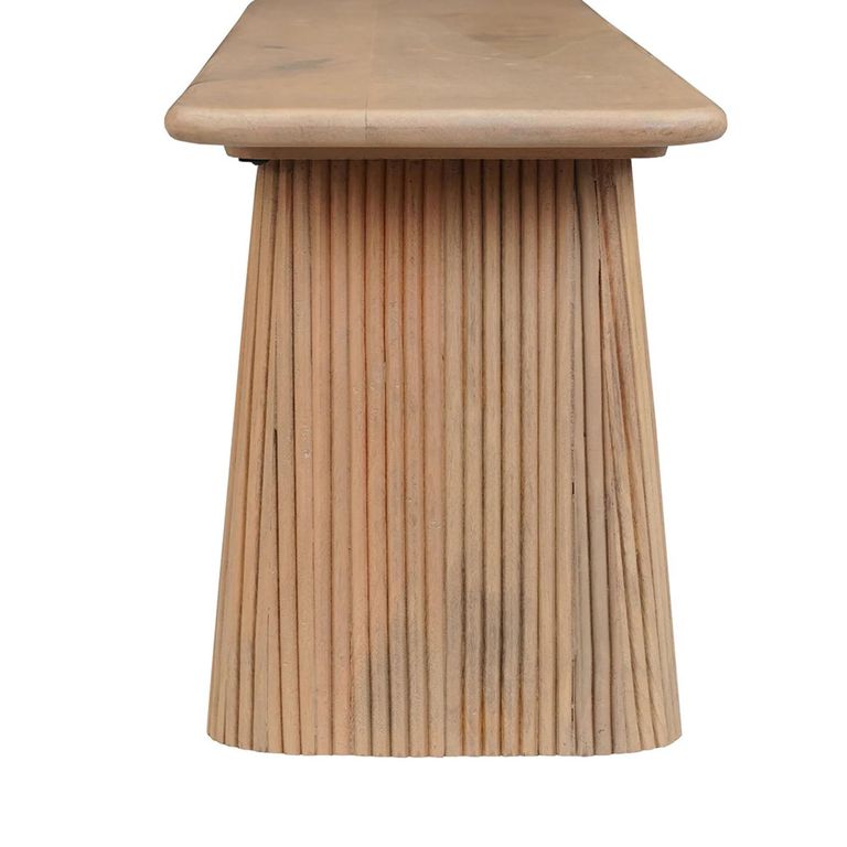 Austin Dining Bench - Fluted - Natural - Mango Wood