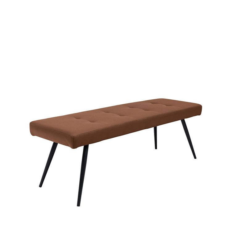 Fontana Dining Bench - Tan Faux Leather