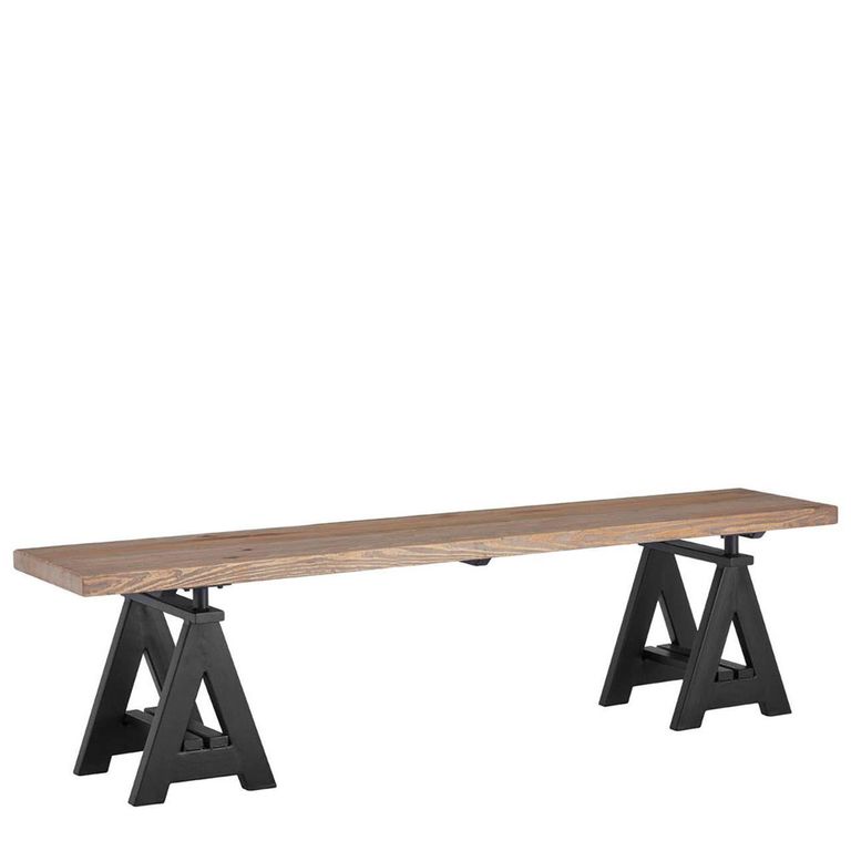 Hampstead Dining Bench - Pine Wood and Metal