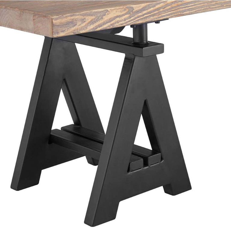 Hampstead Dining Bench - Pine Wood and Metal