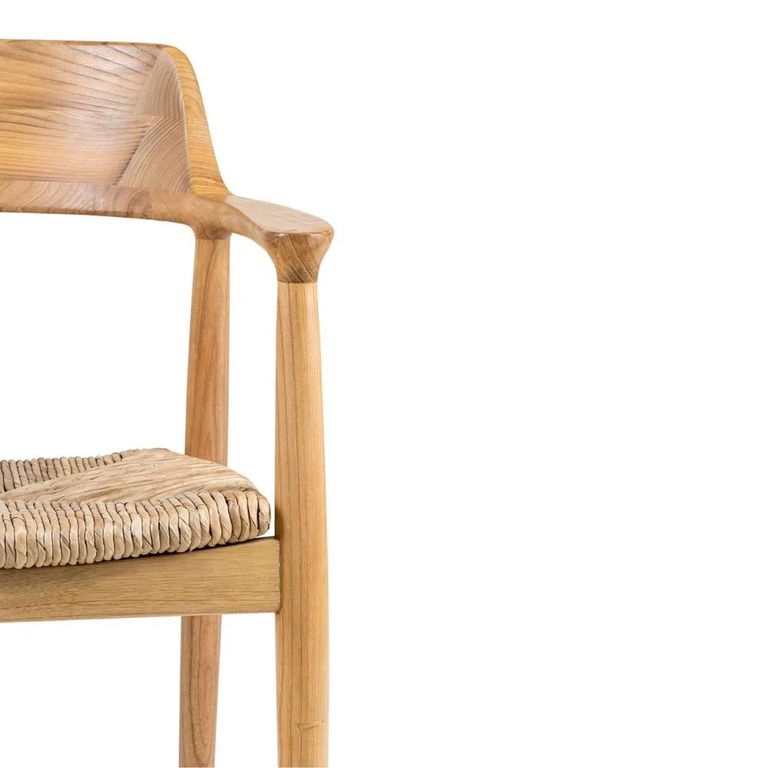 Getafe Dining Armchair - Set of 2 - Wooden - Natural