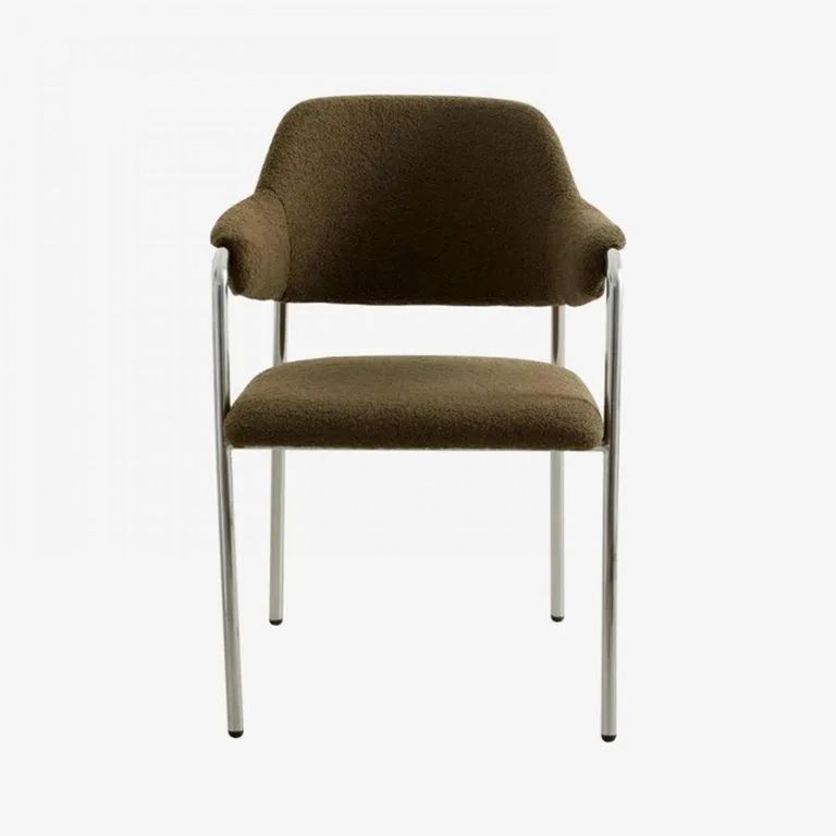 Albert Dining Armchair - Teddy Fabric - Green