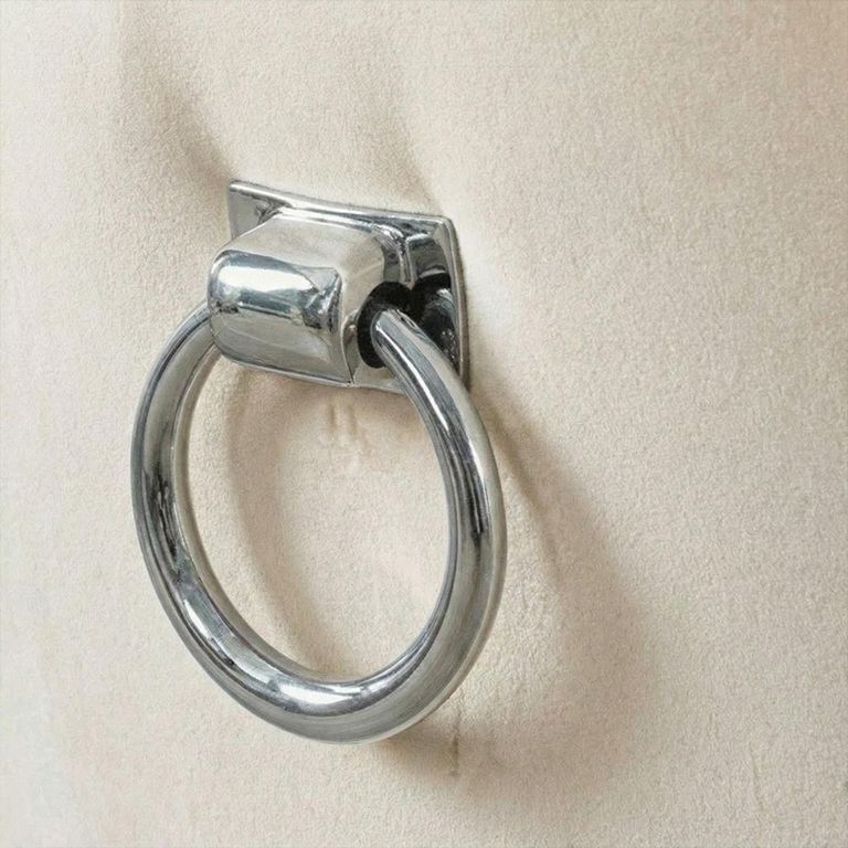 Knocker Back Dining Chair - Champagne Velvet Fabric - Chrome Legs