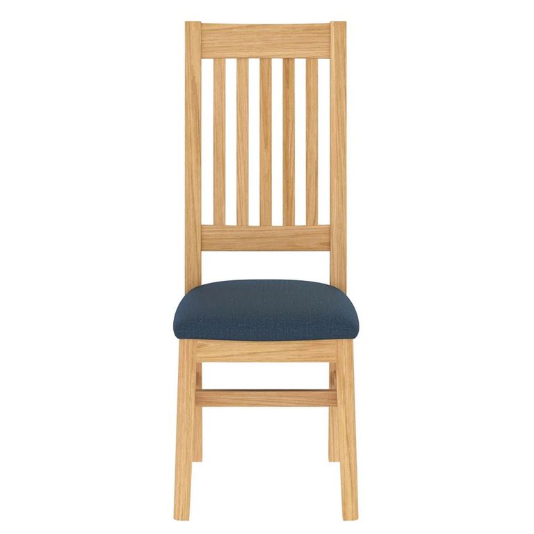 2 x Selene Oak Slatted Back Dining Chair