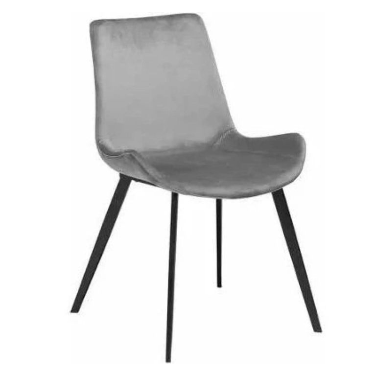 Clearance - Dan Form Hype Alu Velvet Dining Chairs - Set of 2 - Black Legs - FS035