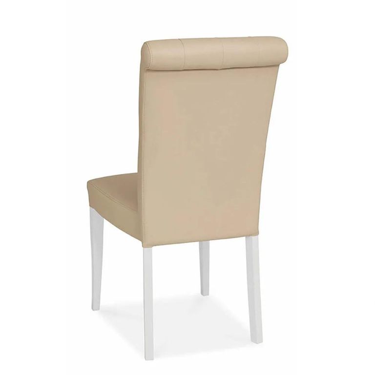 Clearance - Hampstead Dining Chairs - Set of 2 - Ivory Bonded Leather - FSS16995