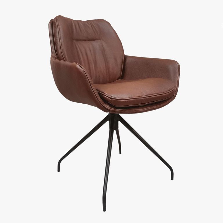 Alexia Dining Armchair - Black Swivel Base - Variation Available