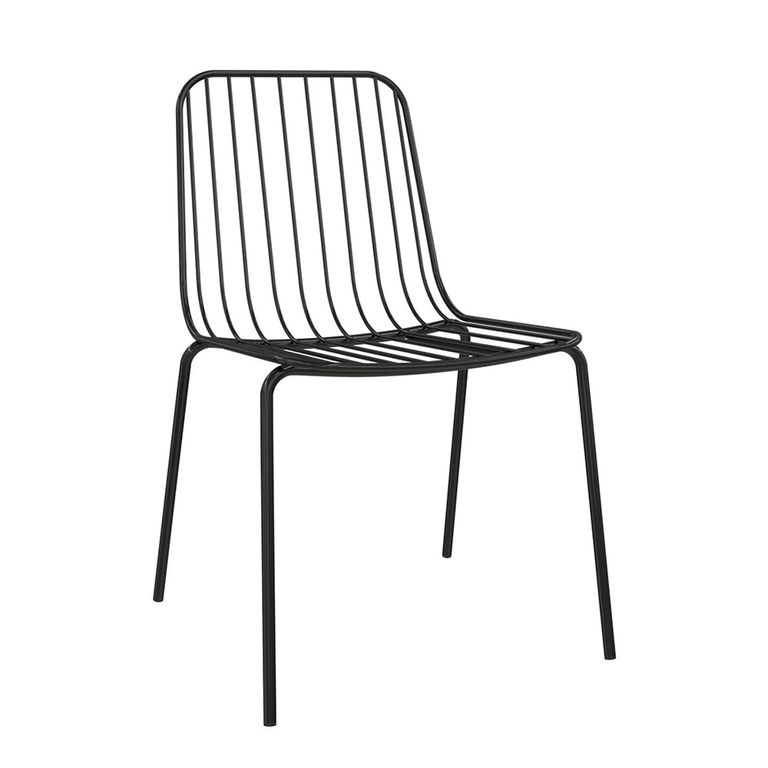 Caden Dining Chair - Set of 2 - Black Metal Wire - C025001UK