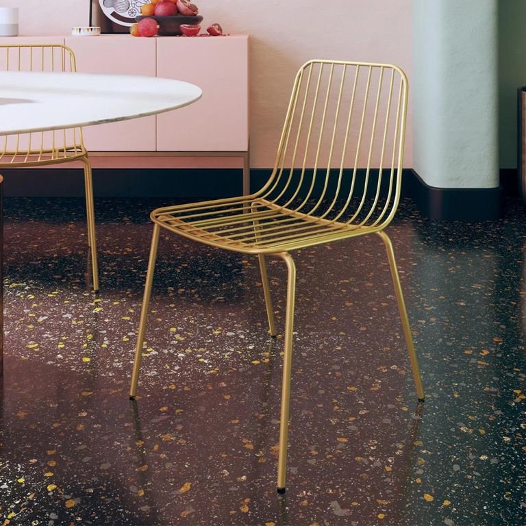 Caden Dining Chair - Set of 2 - Gold Metal Wire - C025013UK