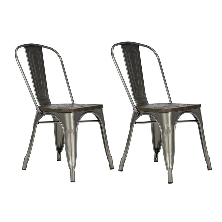 Fusion Dining Chair - Set of 2 - Gun Metal - C001105UK
