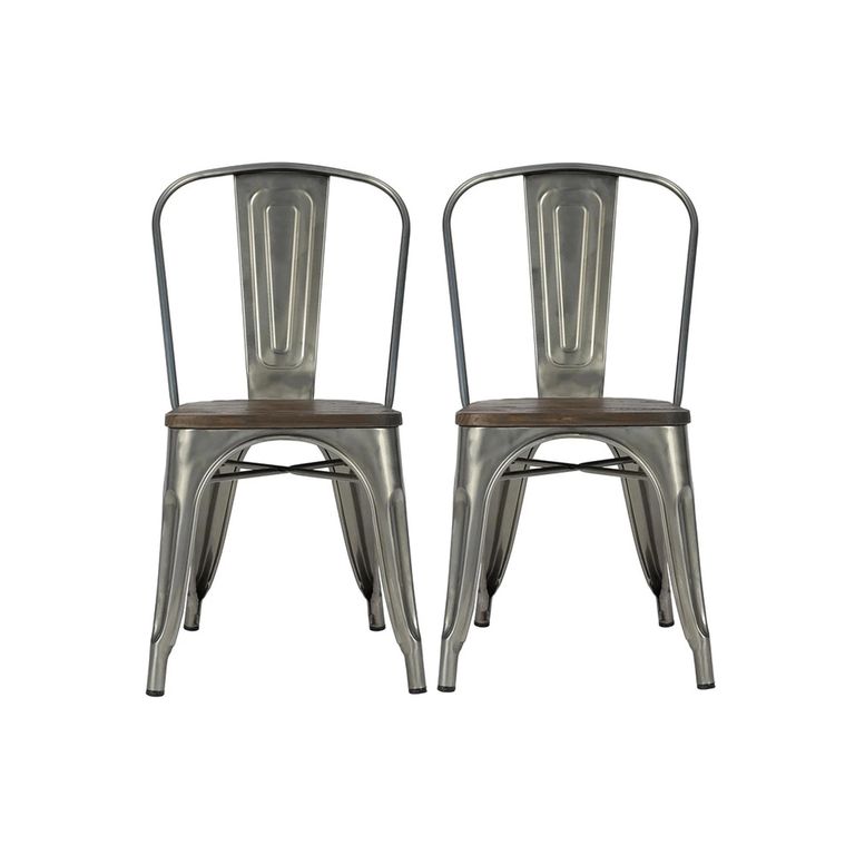 Fusion Dining Chair - Set of 2 - Gun Metal - C001105UK