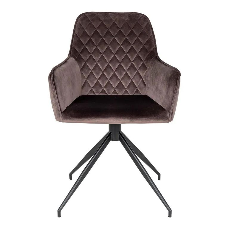 Clearance - Harbo Dining Chair - Set of 2 - Light Brown - Velvet Fabric - Swivel - FSS17316