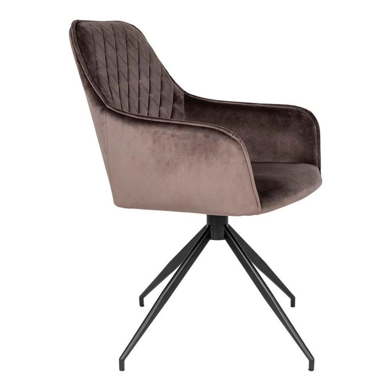 Clearance - Harbo Dining Chair - Set of 2 - Light Brown - Velvet Fabric - Swivel - FSS17316