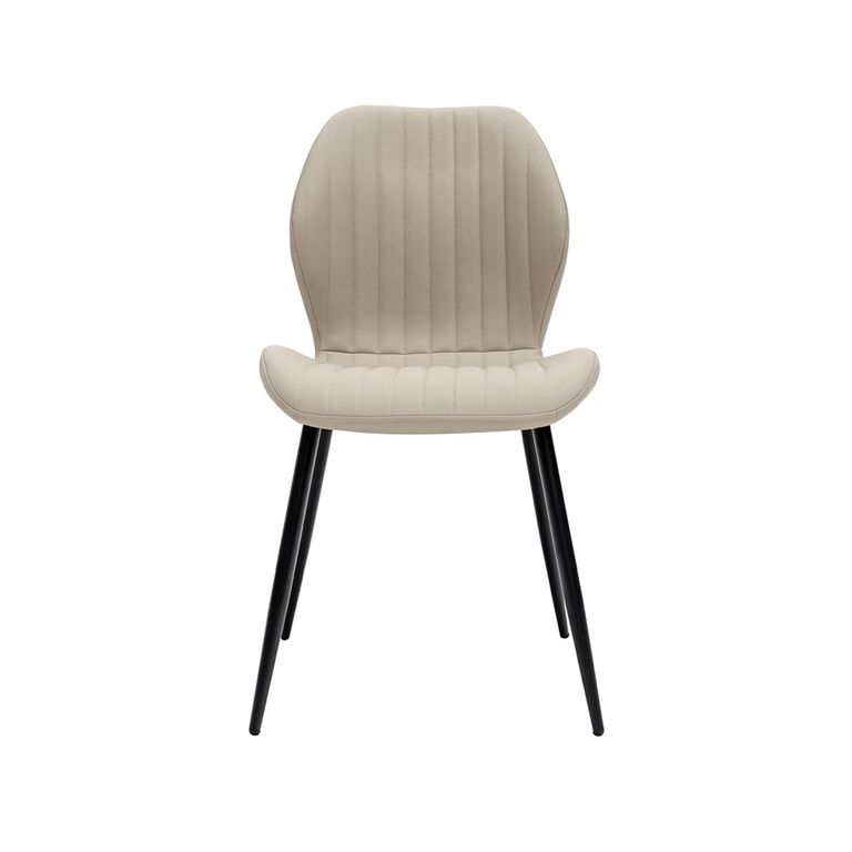 Davis Dining Chair - Set of 2 - Stone Faux Leather