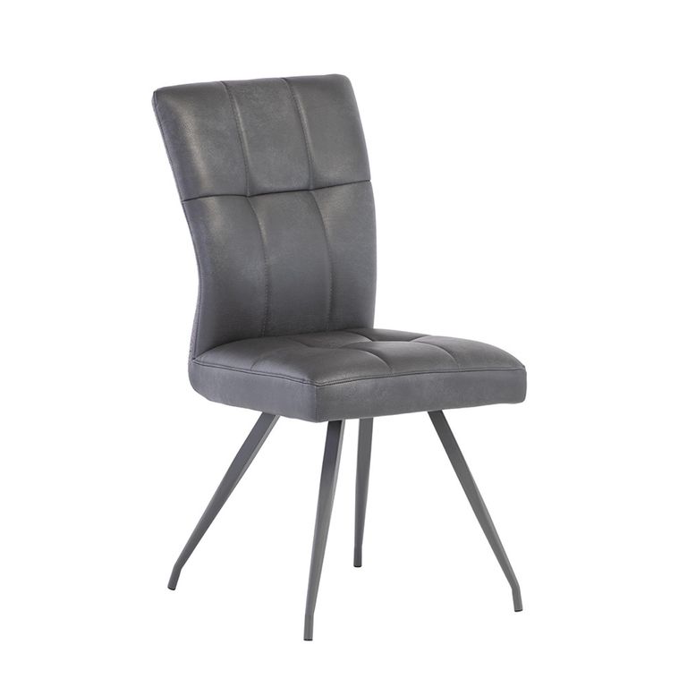 Kabana Dining Chair - Set of 2 - Grey Faux Leather