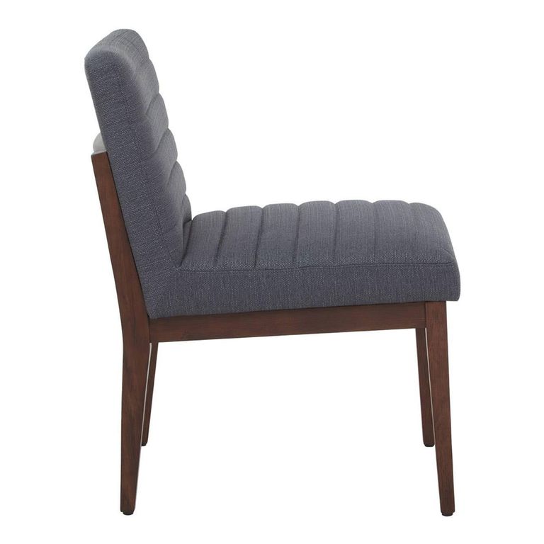 Brando Dining Chair - Set of 2 - Charcoal Grey Fabric with Oak Legs