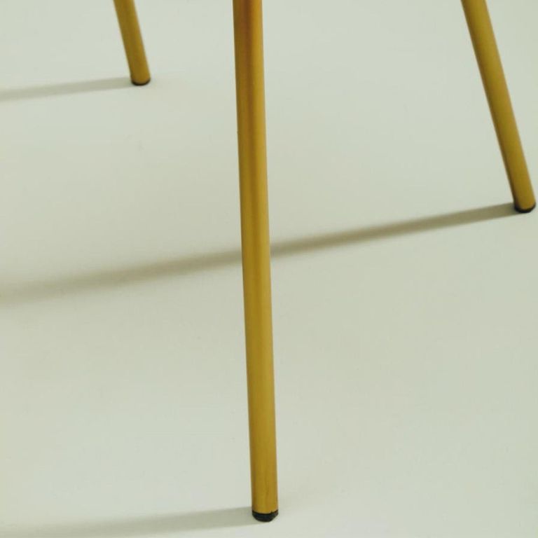Buffalo Dining Chair - Set of 2 - Tan - Leather with Gold Metal