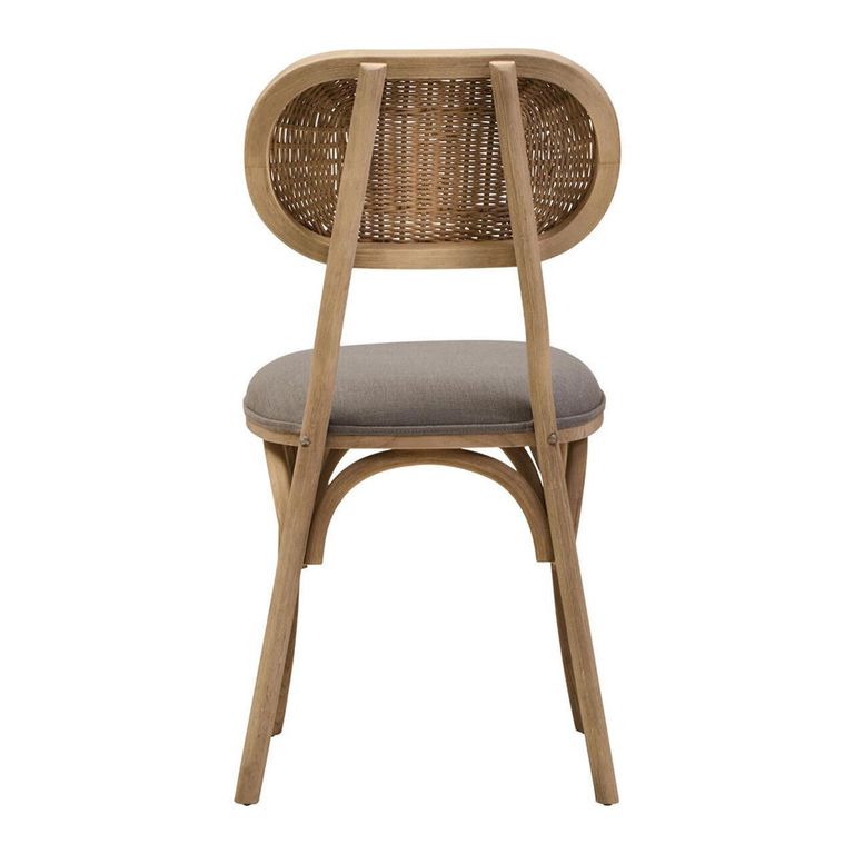 Cebu Dining Chair - Grey Wash - Padded - Elm Wood