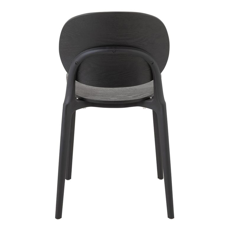 Basic Dining Chair - Set of 2 - Fineer Black - Synthetic