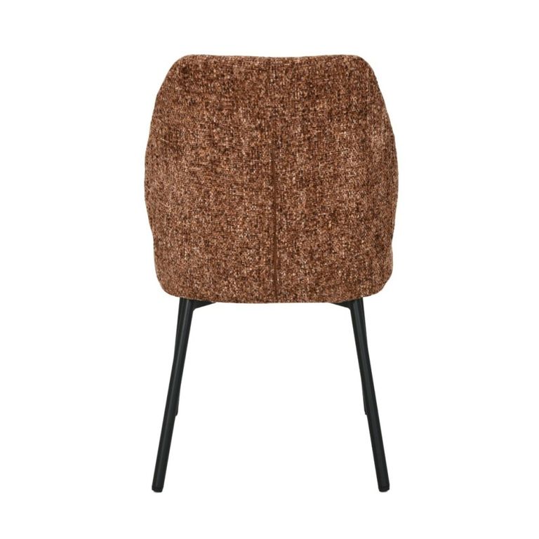 Tess Dining Chair - Set of 2 - Bordeaux - Fabric and Metal