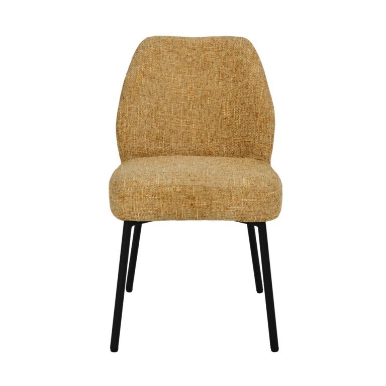 Tess Dining Chair - Set of 2 - Honey - Fabric and Metal