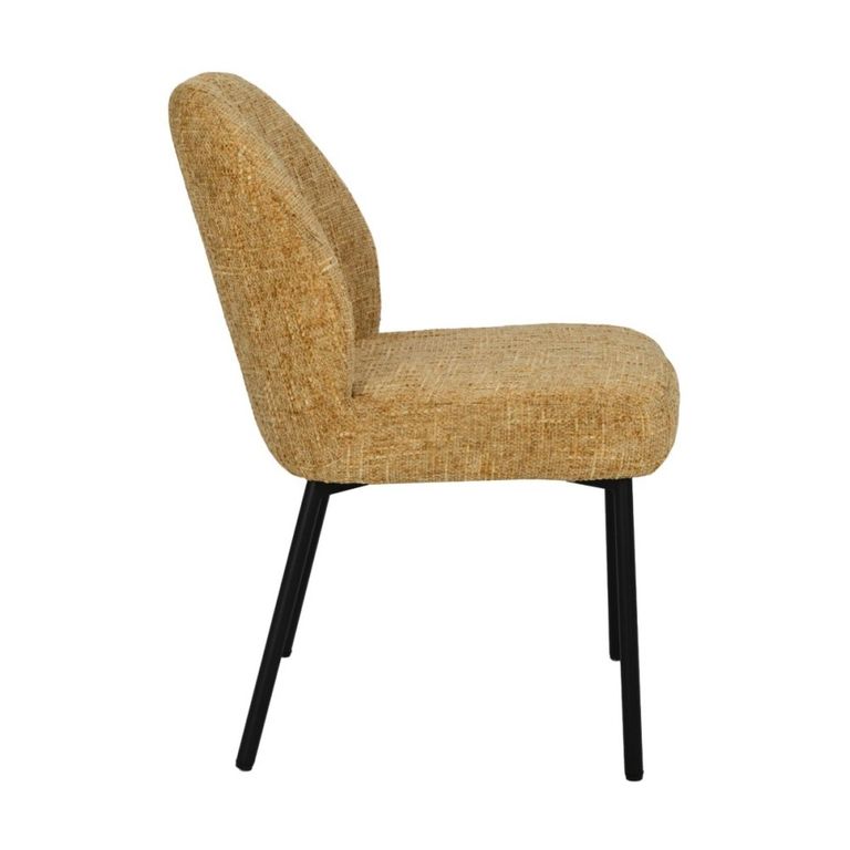 Tess Dining Chair - Set of 2 - Honey - Fabric and Metal