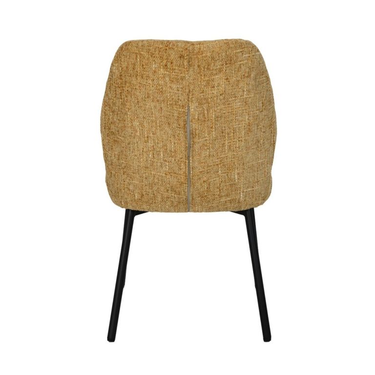 Tess Dining Chair - Set of 2 - Honey - Fabric and Metal