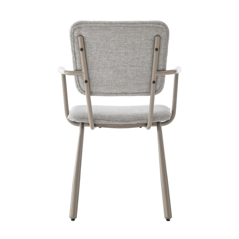Brix Finn Dining Armchair - Set of 2 - Beige - Fabric and Metal