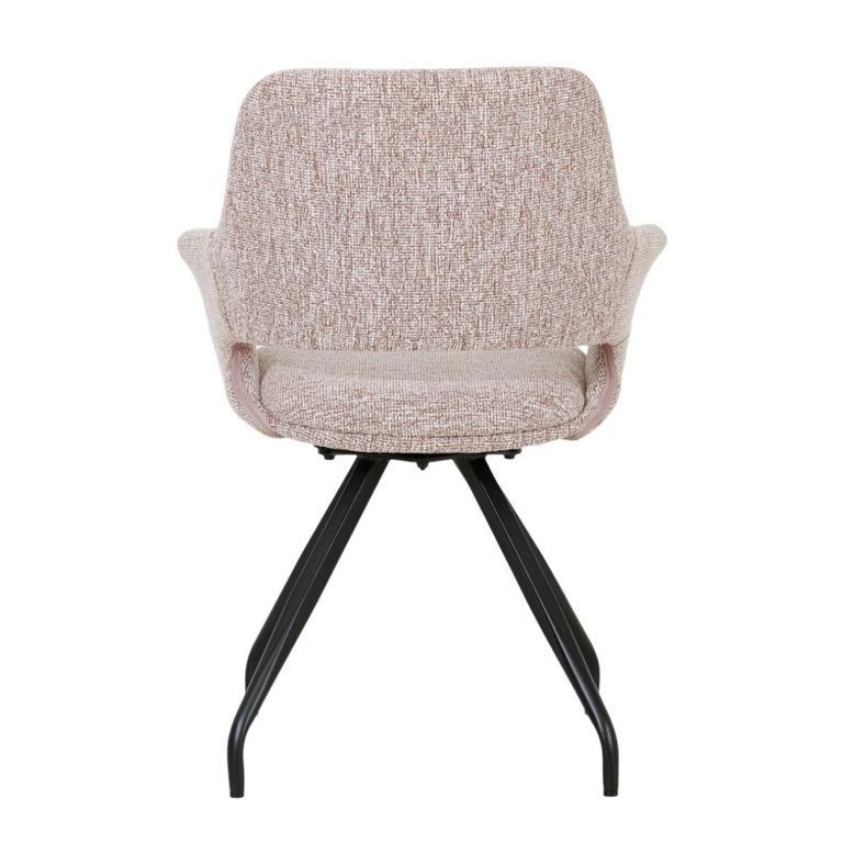 Capp Swivel Dining Armchair - Set of 2 - Blossom - Fabric and Metal